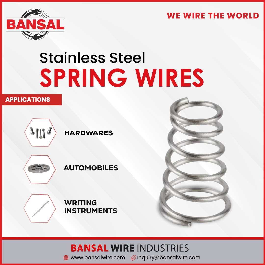 BansalWire's tweet image. Precision Stainless Steel Wires for Springs &amp;amp; Beyond!
Crafted for excellence, our stainless steel wires are engineered to meet the highest standards of performance and reliability.

📞 Call Us: 08048762956
🌐 Visit: bansalwire.com

#springwire #stainlesssteel #bansalwire