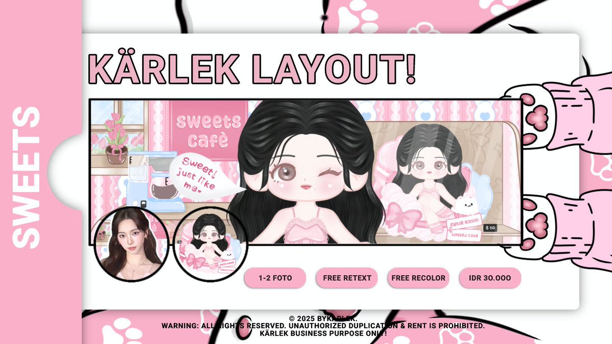 Help rt? Thank you before~ 🩷
ㅤ
ㅤㅤㅤᯓᡣ𐭩 OSPEK TIME ᡣ𐭩.ᐟ
ㅤ
Halo guis aku ada dua anak baru, boleh minta tolong buat ospek anak aku yang baru tidak? 😺🩷

Layout ini up for sale setelah selesai ospek besok malem yah! Open by req juga 😺☝🏻

#zonauang #zonajajan