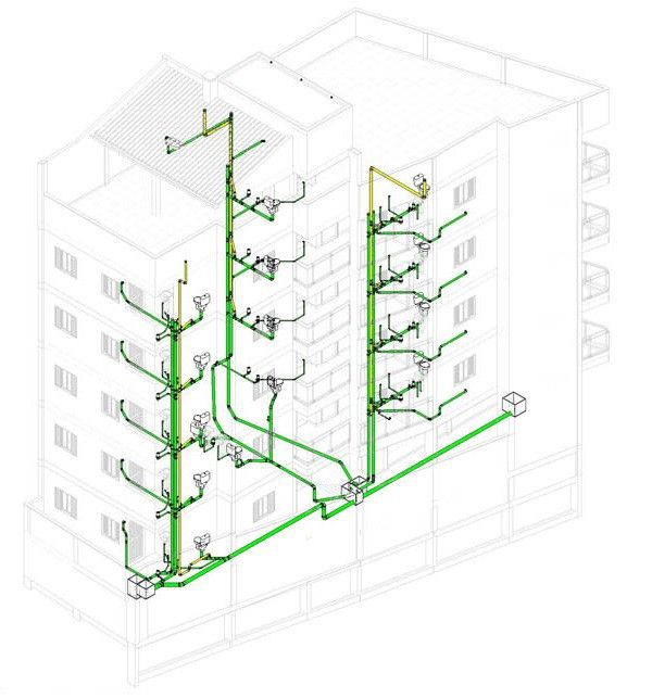 lucindajanet's tweet photo. An isometric drawing of a residential apartment drainage system 😃 https://t.co/ENnkwhWmrf
