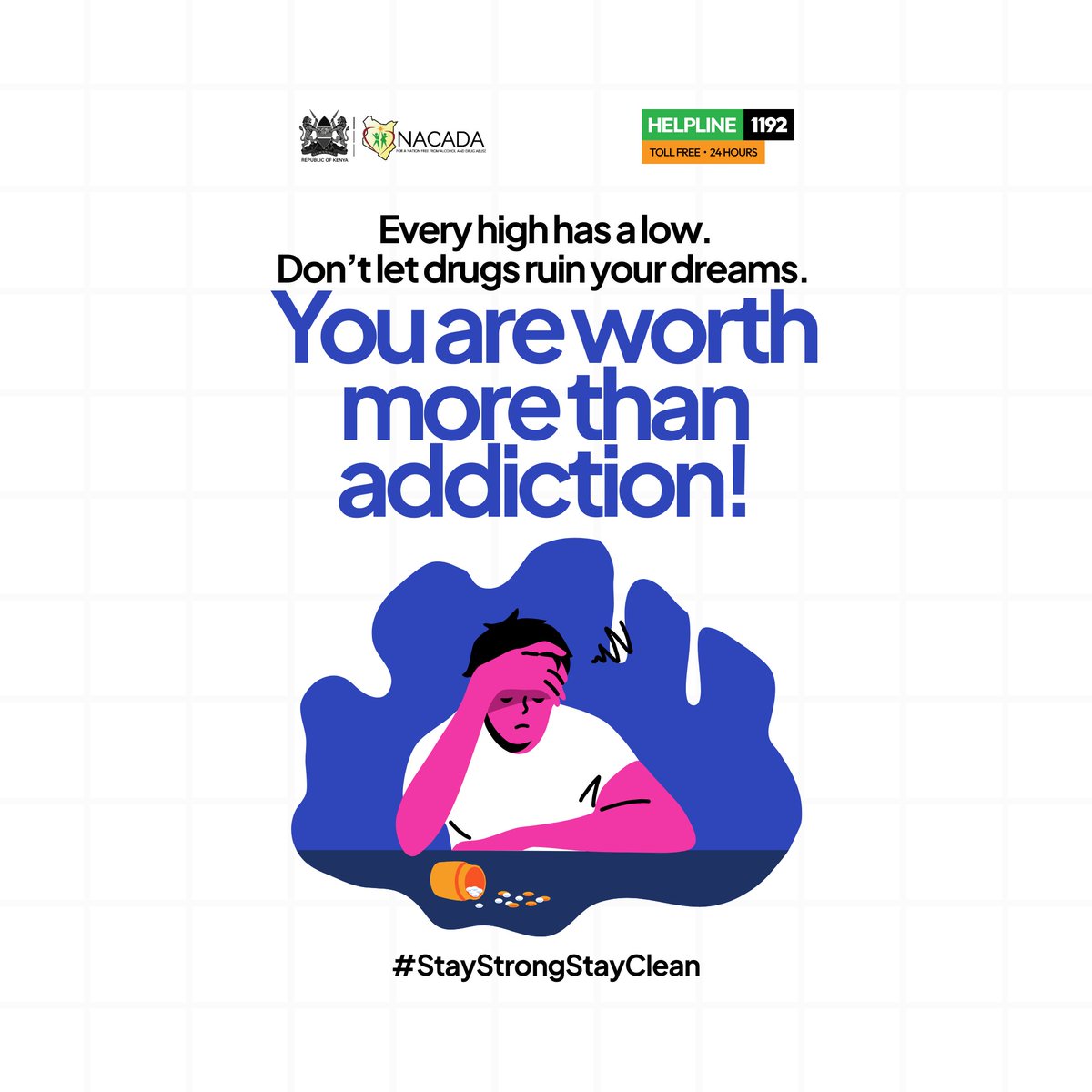 Every high has a crashing low!! 
Don’t let drugs steal your dreams—you’re built for greatness, not addiction! 💫 

Your future is too bright to fade. Choose strength. Choose YOU. 🌟 #RiseAbove #DrugFreeAndProud