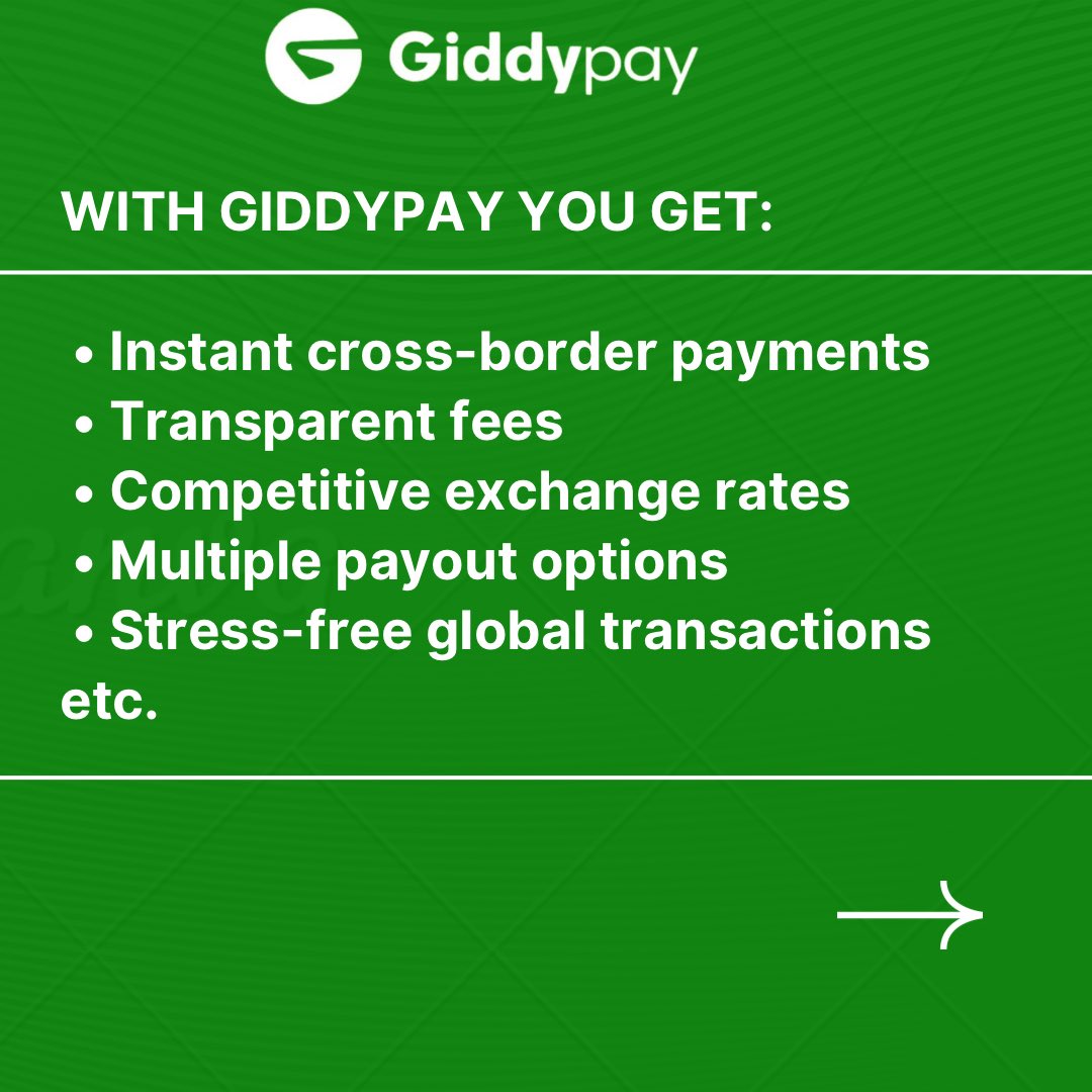 GiddyPay's tweet photo. Still dealing with payment delays, high fees &amp; bad rates?
Upgrade with Giddypay—fast, affordable &amp; stress free . We’ve got you.
Let’s help you do more with your money.

+2348072009224
Website: https://t.co/stAqIS5i5e

#Giddypay #PaySmart #SendMoneyFast #BorderlessBanking https://t.co/uuzTsPDaXP