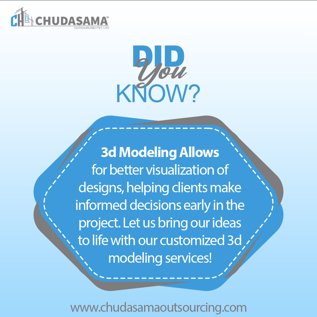 chcadd's tweet image. 3D modeling breathes life into your designs, enabling clients to make confident, well-informed choices from the very beginning.

Experience the power of #BIMmodeling services and shape with 3D modeling solutions.

📩 𝐢𝐧𝐟𝐨@𝐜𝐡𝐮𝐝𝐚𝐬𝐚𝐦𝐚𝐨𝐮𝐭𝐬𝐨𝐮𝐫𝐜𝐢𝐧𝐠.𝐜𝐨𝐦