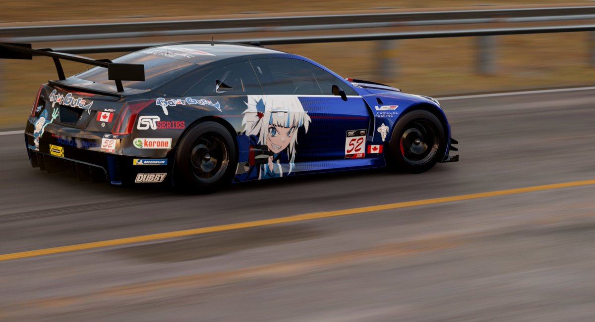 Mimeroni52's tweet photo. i made this about a week ago now and seeing that gura's gonna graduate from hololive en, i might as well post it. its a gura/caddy gtp base livery mix.  gonna miss that goober shark.  also i dont make the stickers #hololive https://t.co/Qoz2xaxP48