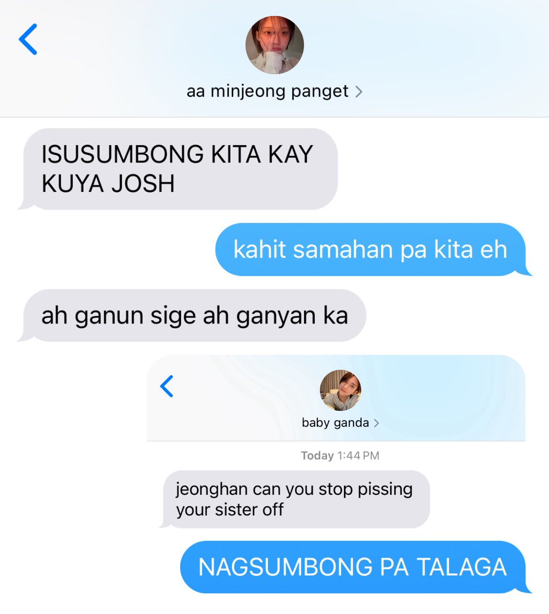 dprjww's tweet photo. jeonghan and minjeong mag-kuya because i said so https://t.co/PHQAamsFHk