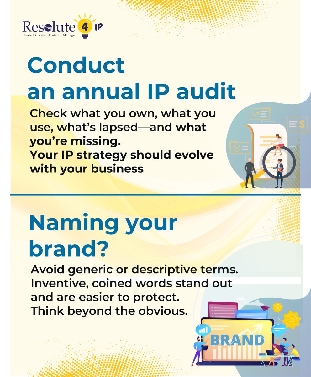 𝗦𝗵𝗮𝗿𝗽𝗲𝗻 𝗬𝗼𝘂𝗿 𝗜𝗣 𝗧𝗼𝗼𝗹𝗸𝗶𝘁

#IPTipsWithResolute4IP #Trademarks #BrandProtection #IPStrategy #IPAwareness #StartupIndia #IPFirst