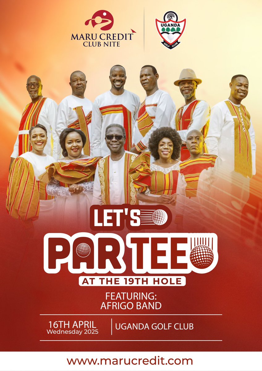 Today, we bring the perfect blend of classic golf and legendary entertainment.

The action is on the course; the ‘partee’ is at the 19th Hole with the iconic <a href="/TheAfrigo/">The Afrigo Band official</a> Band.

See you online…or on the greens! ⛳️🎵 #MaruCreditClubNite