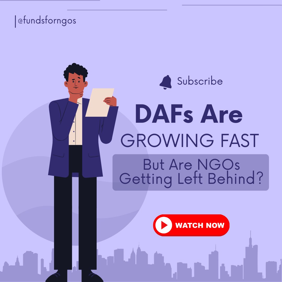 fundsforngos's tweet photo. DAFs are booming — but is your NGO missing out?
Donor-Advised Funds are changing how philanthropy works. Discover how your organization can tap into this growing funding source.
Watch now 👇
🔗 https://t.co/feWEBblOD8
#DonorAdvisedFunds #NGOFunding #NonprofitStrategy #DAFs #FundraisingTips #NGODevelopment #FundsforNGOs #ImpactFunding #Philanthropy2025 #NGOStrategy