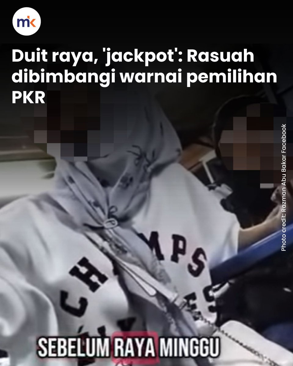 mkini_bm's tweet photo. Penyebaran video janji ‘duit raya’ dalam pemilihan cabang PKR menimbulkan kebimbangan berkaitan dakwaan politik wang dalam parti itu.

Bekas pemimpin PKR Wilayah Persekutuan dan cabang Batu Rozan Azen Mat Rasip menimbulkan kebimbangan itu susulan penyebaran video kira-kira seminit berkaitan dakwaan itu.

“Saya sebagai ahli PKR  cabang BATU selama 21 tahun sejak tahun 2004 amat kecewa dengan peristiwa yang telah merosakkan imej dan nama baik cabang Batu, apatah lagi parti PKR yang menolak budaya rasuah dalam usaha Reformasi telah berlaku sebaliknya sedemikian dalam pemilihan parti oleh pihak tidak bertanggungjawab ini secara jelas,” katanya.

Berita penuh: https://t.co/hhIfNCHm9a