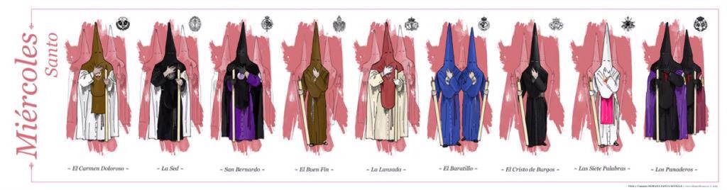 Hoy #MiércolesSanto procesiona una sola cofradía con 9 tramos.

Deseamos la más fructífera y enriquecedora de las estaciones de penitencia a <a href="/Hdad_del_Carmen/">El Carmen</a> <a href="/HdadBuenFin/">Hdad. Sacramental del Buen Fin</a> <a href="/hdadsbernardo/">Hermandad de San Bernardo</a> <a href="/LanzadaSevilla/">Hermandad de la Sagrada Lanzada</a> <a href="/HdadBaratillo/">Hermandad del Baratillo</a> <a href="/HdadPanaderos/">Hermandad de los Panaderos</a> <a href="/7_Palabras/">Archicofradía de las Siete Palabras</a> <a href="/CristoDeBurgos/">Hdad. del Cristo de Burgos</a>.

#SEDdeNervión25