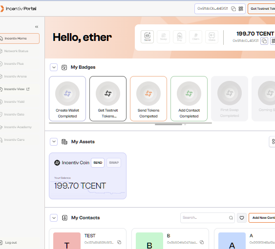 arzeynn's tweet photo. Loving the structure of @Incentiv_net’s testnet — fast, clean, and super intuitive. It’s clear this team knows how to build for users. 

Plus, earning while testing is always a win! 🛠️💰 https://t.co/9H4ehzm4nj