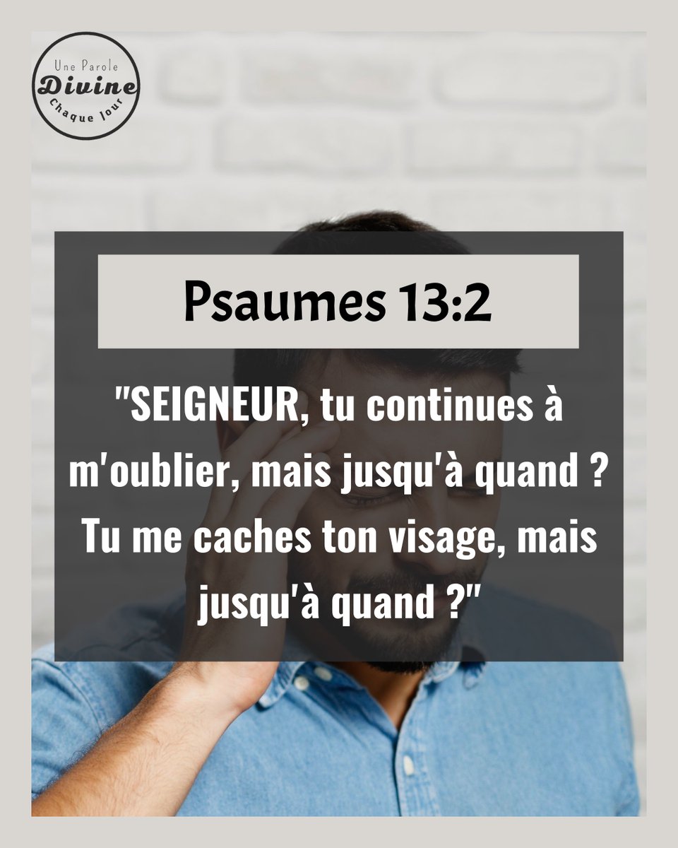 UneParoleDivine's tweet photo. Partage là autour.

#UneParoleDivineChaqueJour #Psaumes #Psaumes13 #Psaumes13V2 #Psaumes13Verset2 #Bible #VersetBibliqueDuJour #VersetBiblique #ParoleDeVie #VersetDuJour #LeVersetDuJour #Psaume #Jesus #JesusChrist #Dieu #Paix #Joie #Délivrance #JesusSauve https://t.co/Mxs04iYDj9 https://t.co/oEZdB2Ekfg