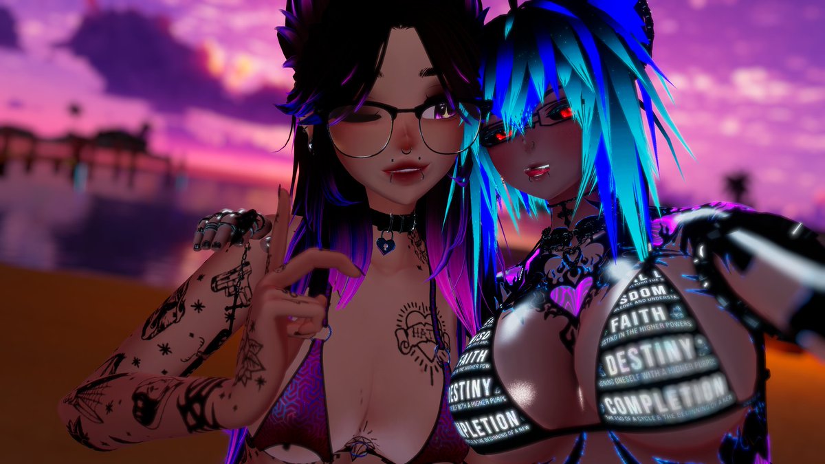 We're too hot for you to handle~
😘😜💙
~~~~~~~~~~》》0《《~~~~~~~~~~ 
 #VRChat #VRChat_world紹介 #VRChatPhotography #VRC #VRCPhotos #vrchatcommunity