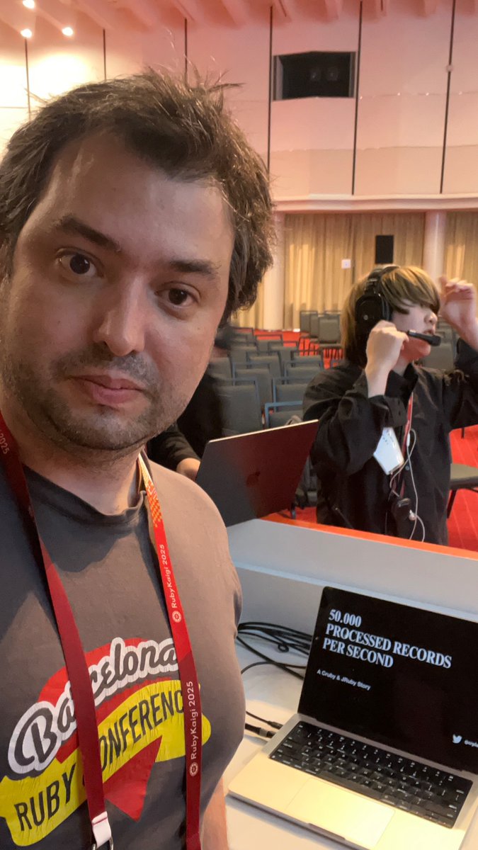 Ready to go! Rocking my lucky T-shirt. #RubyKaigi