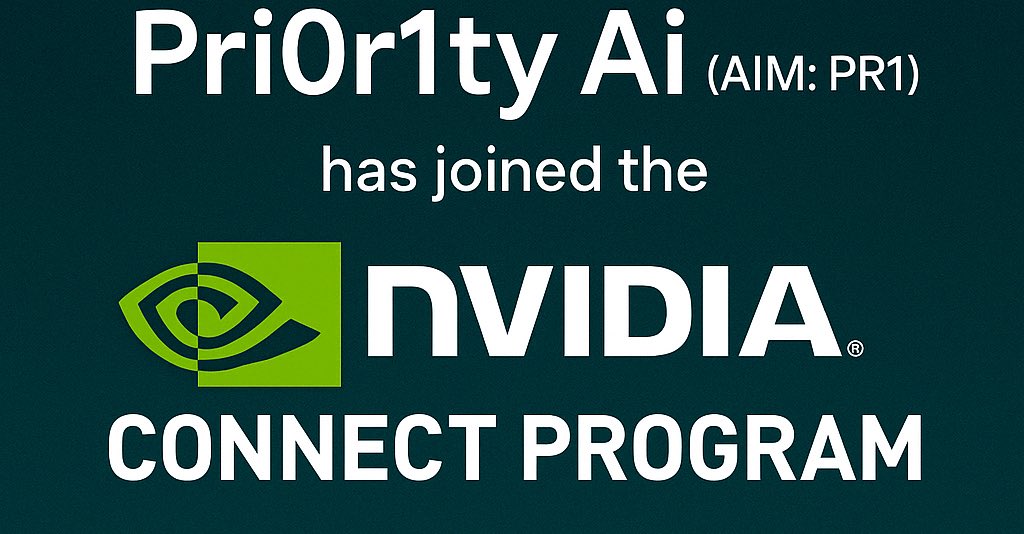 BigGibUK's tweet image. #PR1 #RNS 🚨 🤝🏻 NVIDIA 😍 

Pri0r1ty AI has officially joined the NVIDIA Connect Program.

This unlocks direct access to NVIDIA’s cutting-edge AI acceleration tools, a powerful innovation network, and preferential pricing — lowering costs, boosting tech investment, and leveling