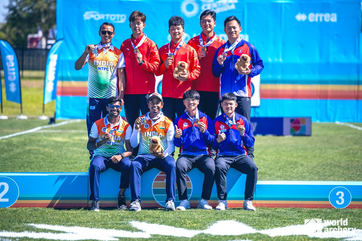 Its been a while, Feels Like Where I belong. The Podium finish 🥈. This time with a Team Silver For INDIA 🇮🇳🏹. 
Thank you everyone for the Love and Support 🙏🏼😇🙏🏼.