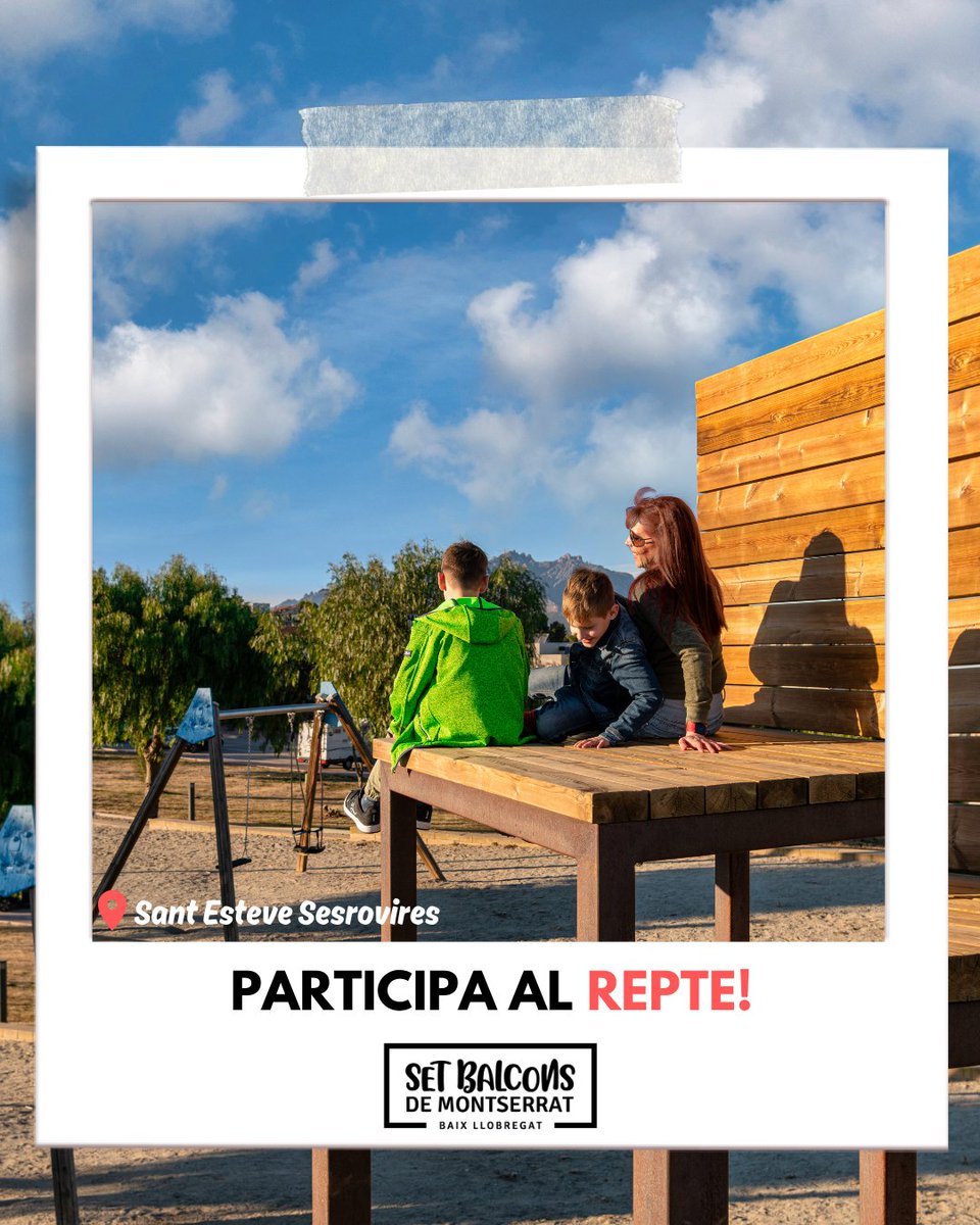 TurismeBaixLlob's tweet photo. ⛰️ Seu a les cadires gegants de Sant Esteve Sesrovires i contempla Montserrat!
Aquest és un dels miradors que forma part dels #Setbalconsdemontserrat i una de les parades del #reptesetbalconsdemontserrat🌿
🔗https://t.co/qrvE1UYX46
#TurismeBaixLlobregat @AjSesrovires https://t.co/UY6Tq6AVfX