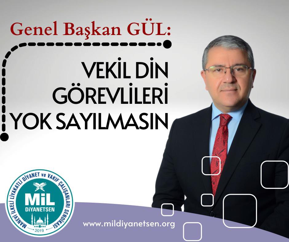 celaleddin_gul's tweet photo. 📌 Ülkemizin dört bir yanında büyük bir özveriyle görev yapan vekil din görevlileri, kadrolu meslektaşlarıyla aynı sorumlulukları üstlenmelerine rağmen, ne yazık ki ekonomik anlamda ciddi mağduriyetler yaşamaktadır.

Bugün geldiğimiz noktada, özellikle evli olan vekil din görevlilerinin birçoğu, aldıkları maaşlarla asgari geçim düzeyinin dahi altında kalmaktadır. Bu durum, hem sosyal adalet ilkesine hem de devletimizin çalışanlarına karşı duyduğu sorumluluğa aykırıdır. Her ay ailesinin temel ihtiyaçlarını karşılamakta zorlanan bir din görevlisinin, manevi bir rehberlik misyonunu sağlıklı bir şekilde sürdürebilmesi beklenemez.

Mil-Diyanet Sen olarak çağrımız, vekil din görevlilerinin maaşlarının ivedilikle iyileştirilmesi, sosyal haklarının güçlendirilmesi ve asgari ücretin altında maaş alanların bu mağduriyetinin derhal giderilmesidir. Bu konuda yetkili mercilerden somut adımlar atılmasını, vekil din görevlilerinin emeğinin karşılığını alacağı, daha adil bir çalışma düzeni oluşturulmasını talep ediyoruz.

Celaleddin Gül 
Mil-Diyanet Sen
Genel Başkanı
#diyanet #vekil #maaş @DIBAliErbas