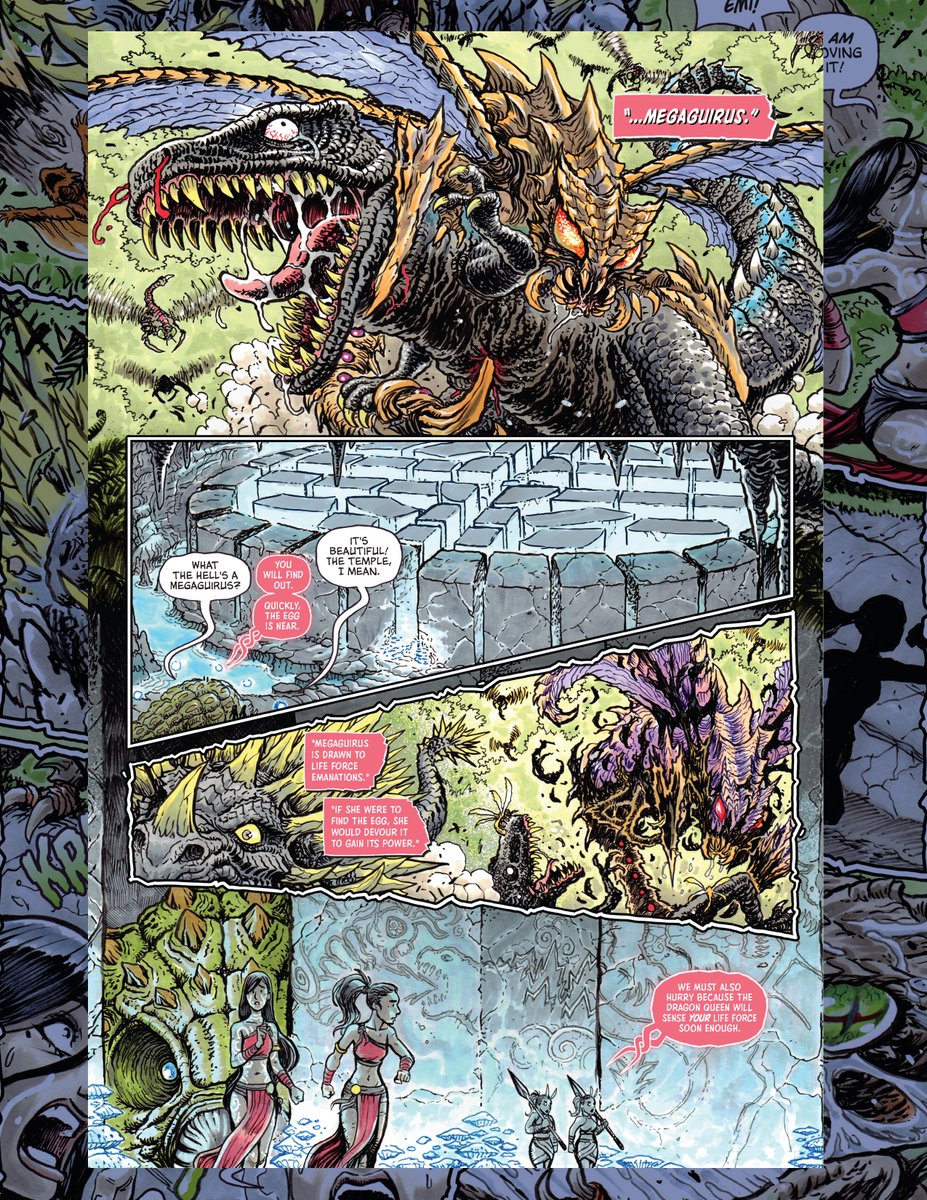 MEGAGUIRUS DESCENDS! Page 4 of MOTHRA: QUEEN OF THE MONSTERS issue