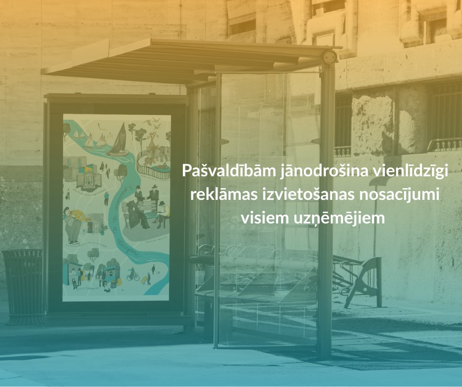 KPgovLV's tweet photo. 📣 @KPgovLV aicina pašvaldības pārskatīt saistošos noteikumus par reklāmas nodevām, lai tie nepiešķirtu priekšrocības vietējiem uzņēmumiem. ⚖️

❗️KP konstatējusi atvieglojumus, kas balstīti uz uzņēmuma reģistrācijas vietu vai produkcijas izcelsmi.

https://t.co/MQ5ZZx8UvS https://t.co/PLt2v7FD0U