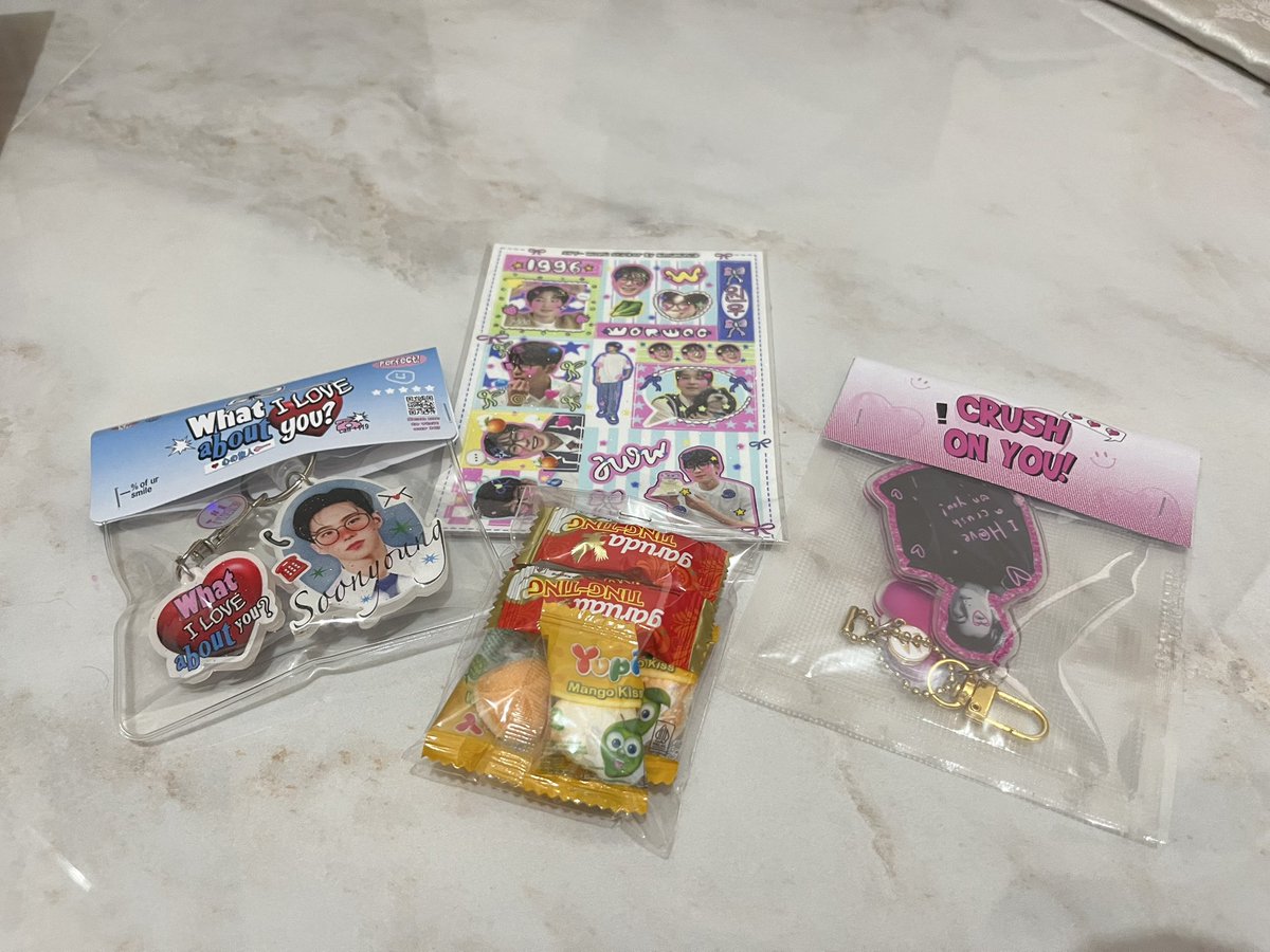 everyone_dyn's tweet photo. [ today’s mail 💌✨ ] 

Thankyou so much for the Soonwoo keyrings and Wonwoo stickers ka @Nimumuniid https://t.co/VTSfyVo4GN