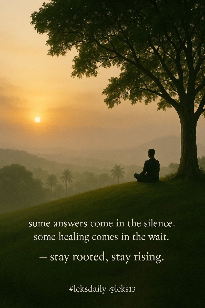 leks13's tweet image. Some answers come in the silence.
Some healing comes in the wait.

On this Holy Wednesday,
may you find peace not in certainty—
but in the quiet trust that
you are being prepared for something greater.

— stay rooted, stay rising.

#leksdaily #HolyWednesday #MidweekReflection