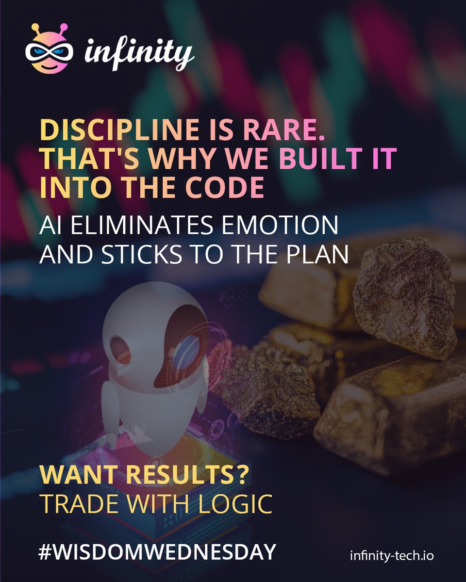 infinityaibot's tweet image. Discipline? Rare.
Emotions? Costly.
That’s why we built a bot that feels nothing and performs everything.
24/7 gold trading. Zero drama.
Want results? Trade with brains, not bias.
Let discipline be your superpower.💰
#WisdomWednesday #InfiAIbot #GoldLogic  #NoEmotionJustExecution