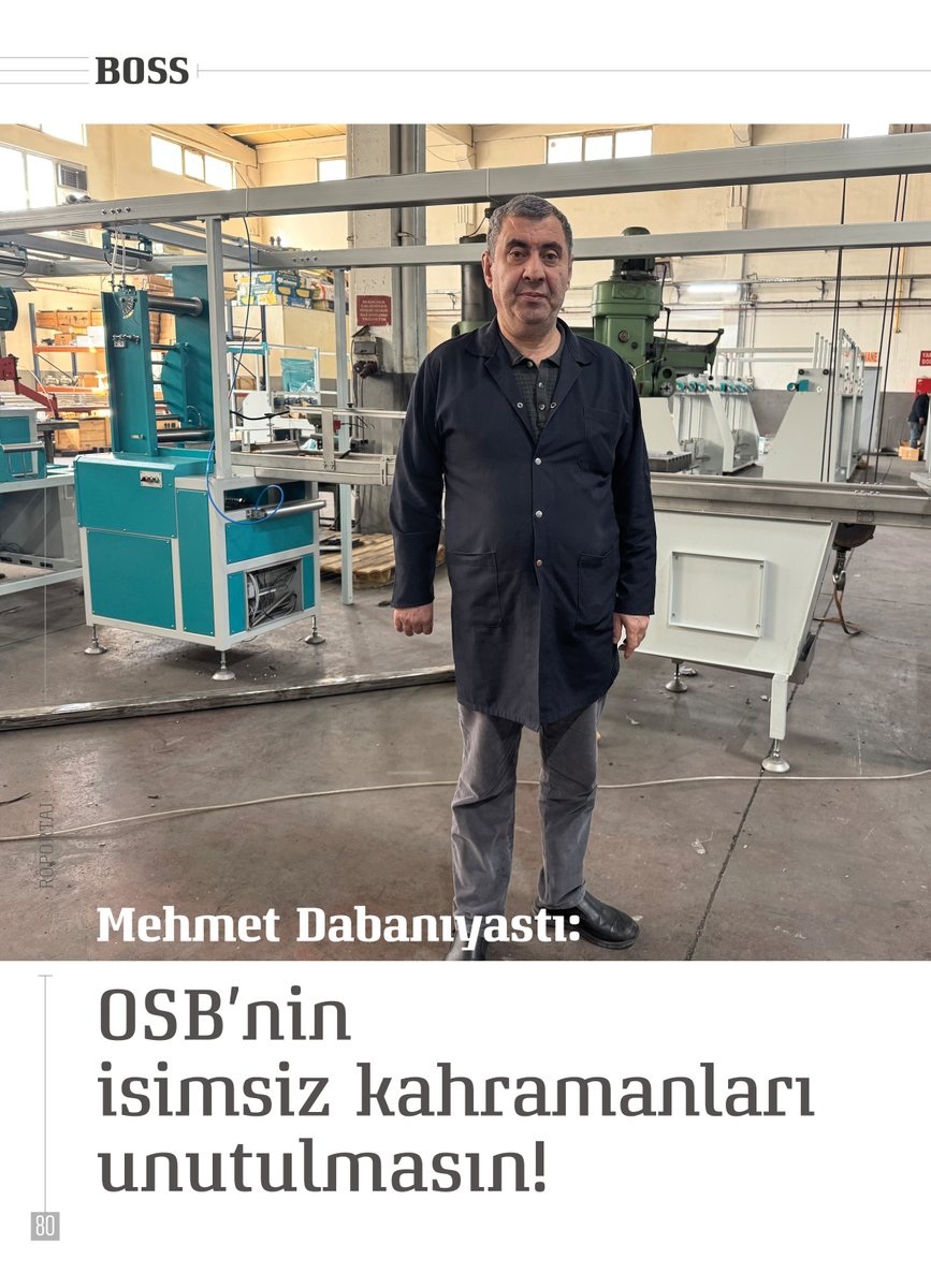 bossdergisi's tweet photo. Örnek Makine Yönetim Kurulu Başkanı Mehmet Dabanıyastı’nın bir önerisi var.
Mehmet usta “Gaziantep’in özellikle tekstil sektöründe kalkınmasında emekleri bulunan OSB’nin isimsiz kahramanları unutulmasın!” diyor…
BOSS’un yeni sayısında… https://t.co/PN0QwvcgLz