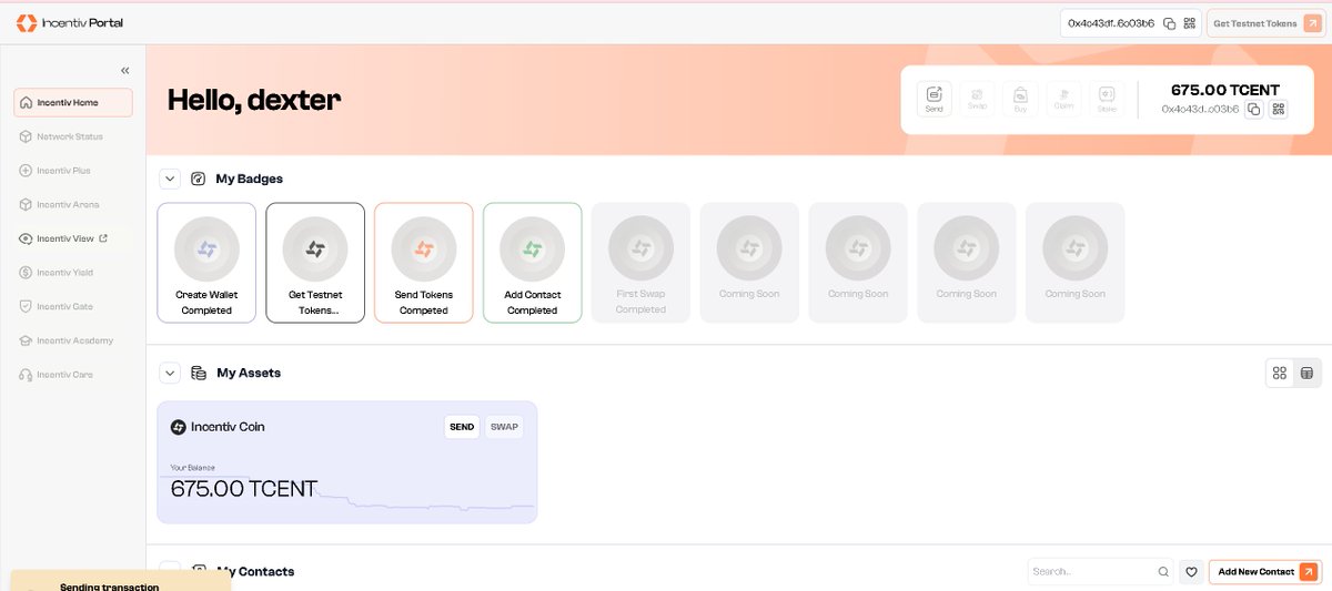DexterMisel's tweet photo. Tested the Incentiv Testnet. Smooth UX, responsive dashboard, and clear reward tracking. Would be great to have real-time stats and progress notifications.

Find out for yourself: https://t.co/VGw1AquqjT
@Incentiv_net https://t.co/E1ZAQSuYI1