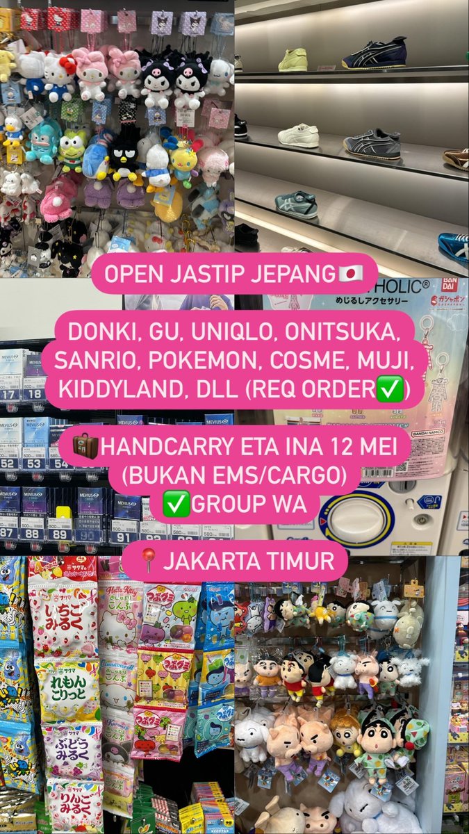 sprkledust's tweet photo. ⭑.ᐟ open jastip jepang🇰🇷
— donki, GU, uniqlo japan, sanrio, sepatu, kiddyland, muji dll (req order avail✅)

🧳handcarry eta ina 12 mei
✅grup wa (link on bio)
📍jakarta timur https://t.co/bJkBJmW2f4