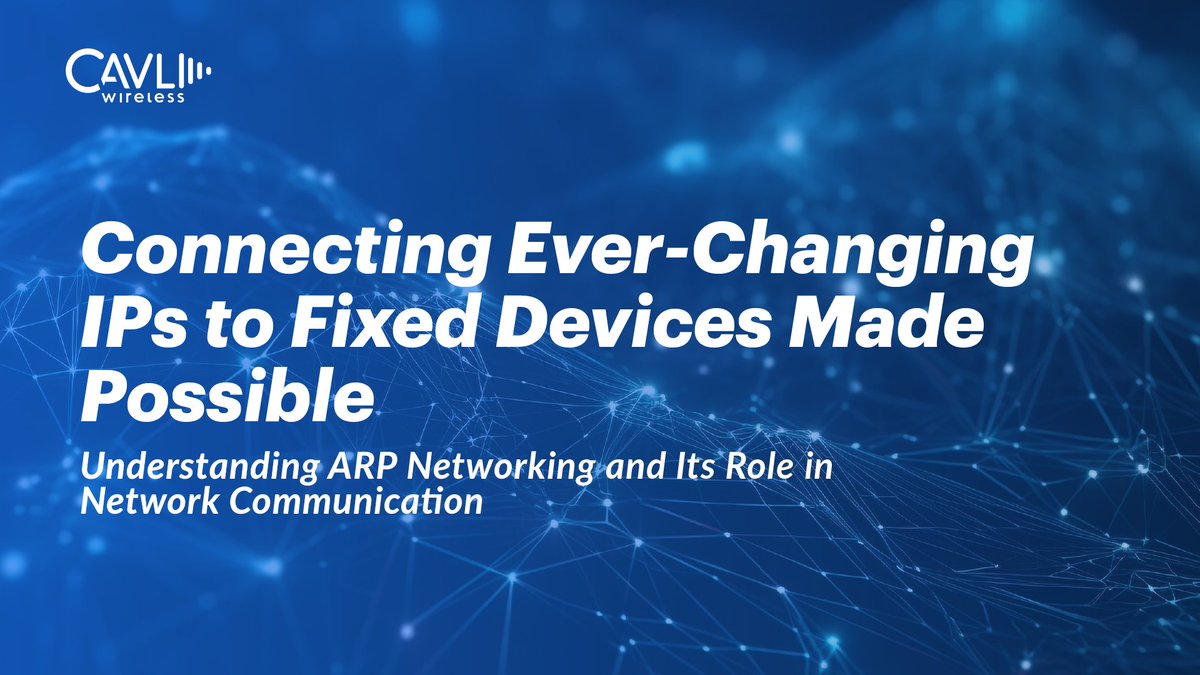 cavliwireless's tweet photo. Ever wonder how devices find each other on a network? ARP (Address Resolution Protocol) quietly powers that process,  it powers the foundation of network communication.

🔗Dive into our latest blog: https://t.co/nrwXKpqImb

#Networking #ARP #IoT #NetworkCommunication #Cavli https://t.co/uvo5VHWrTf