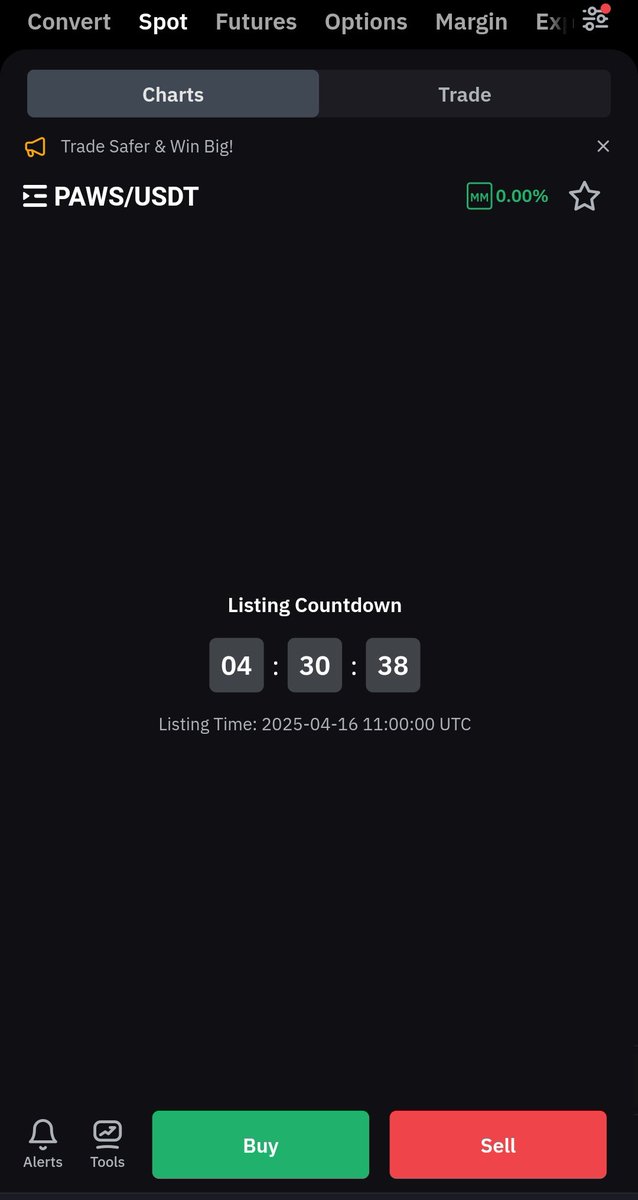 Just a few hours to the $PAWS listing, and I’m yet to see my allocation in my Bybit wallet. I guess it’s on-chain withdrawal then 🤷‍♂️

Got my Solana ready anyways, just praying the gas fee is less than $2 so I can share the rest with my active followers