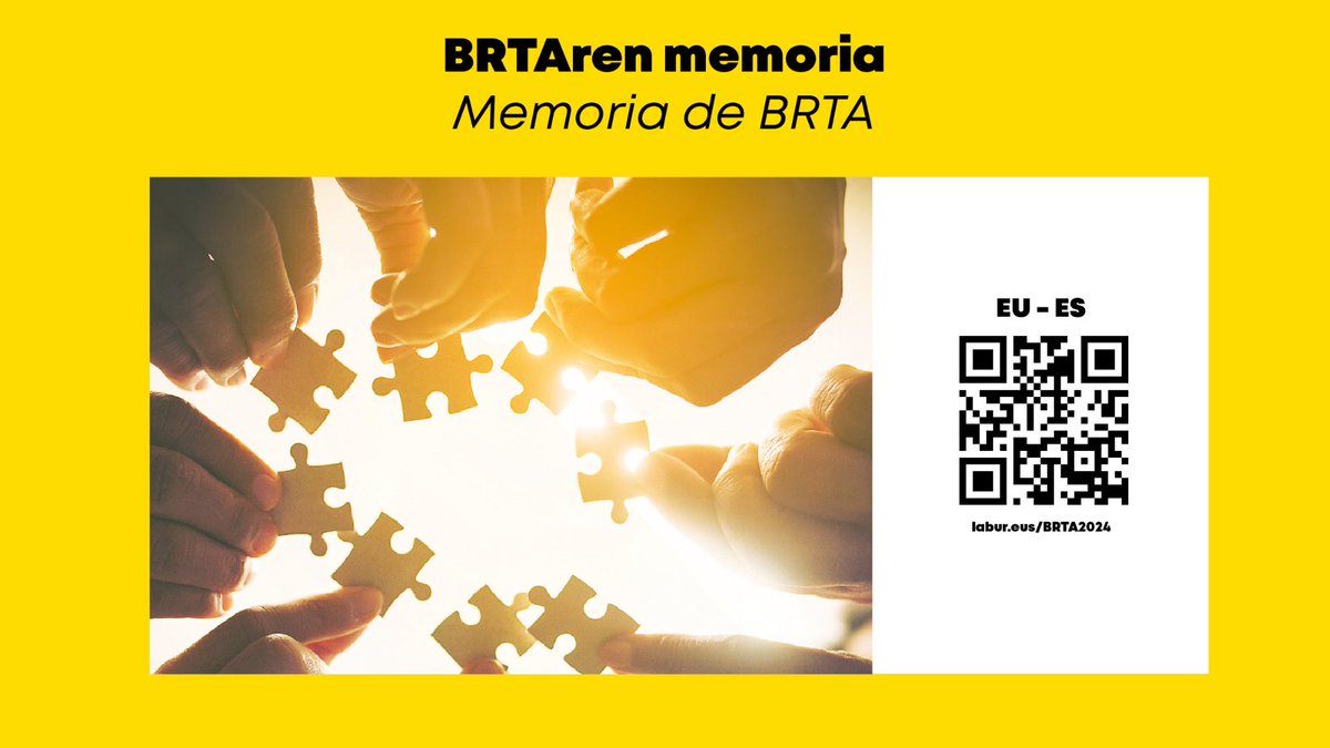 🔉 2024 Urteko memoria

🗣️ Ikerketa-zentroen talde edo aliantza bat baino gehiago dela erakutsi du #BRTA-k; ezagutza eta teknologia industria errealitatearekin konektatzen dituen eragile eraldatzaile gisa finkatu da.
👉 brta.euskadi.eus/contenidos/inf…