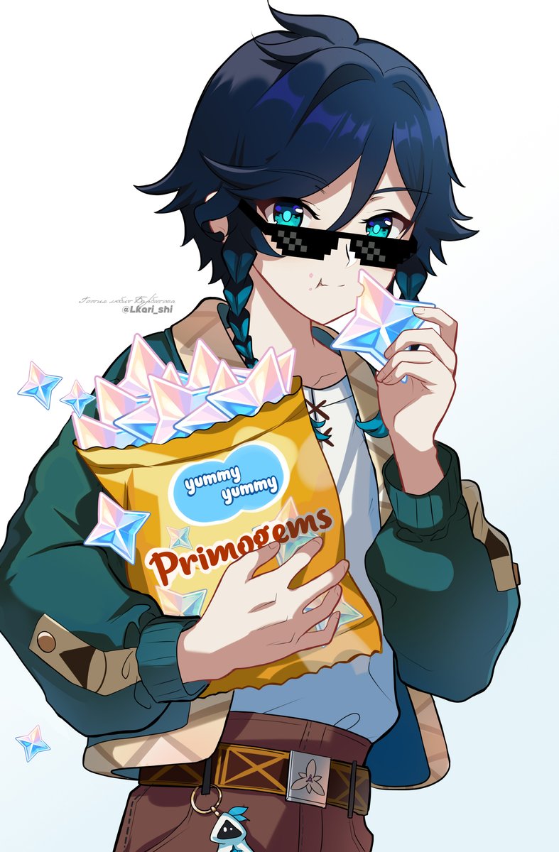 Lkari_Shi's tweet photo. He'll eat all your primogems🍃 
#venti #GenshinImpact https://t.co/xhqd5x352i