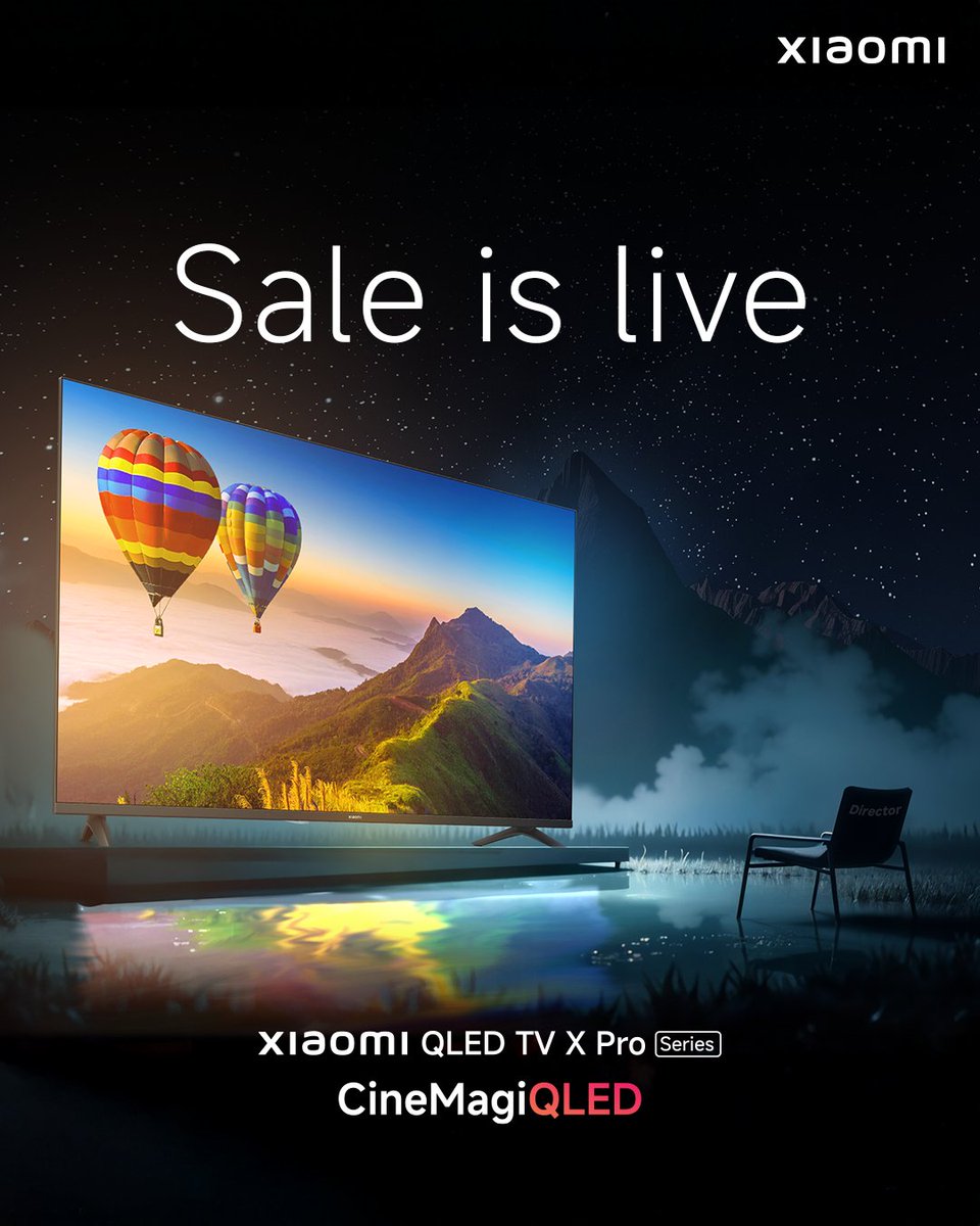 The #XiaomiQLEDTV X Pro Series is now LIVE!

Bring home #CineMagiQLED and watch your world in a billion colours and immersive sound.

Get yours today 👉 bit.ly/XiaomiQLED_X-P…