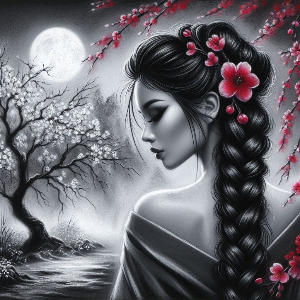 DigitalArtKyiv's tweet photo. She is like the shadow of the moon - gentle, mysterious, eternal. #SpringLightMagic #MoonLightMuse #DigitalDreams #HarmonyOfSoul #DigitalArt #ColorfulArt #Art #BeautifulWoman #NatureAndBeauty #aiartwork #aiart https://t.co/gbSjIXAjMG
