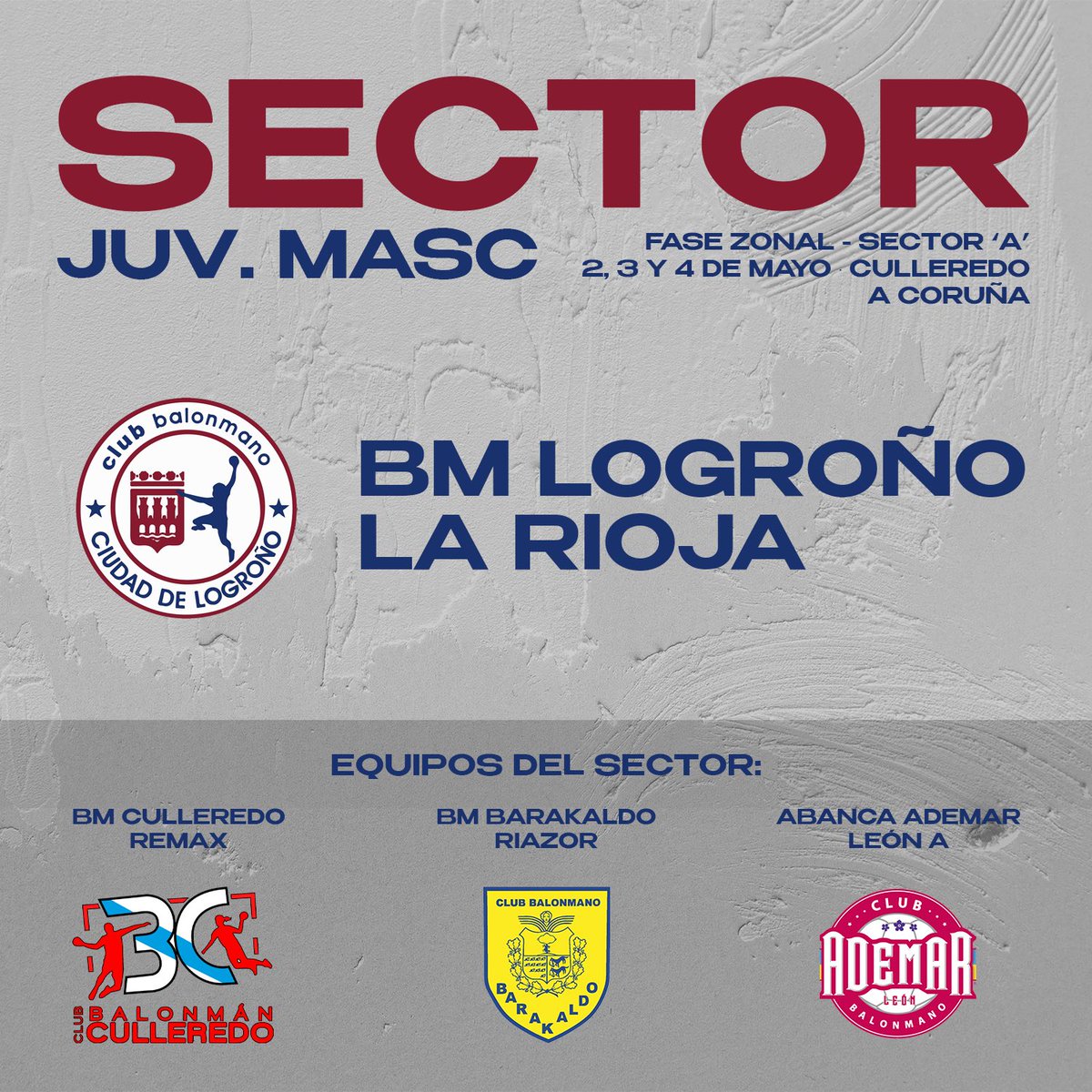 riojaftrbm's tweet photo. ✅Definido el Sector -juvenil masculino- para el Ciudad de Logroño.

Del 2 al 4 de mayo en Culleredo, A Coruña.

¡Mucha suerte a los franjivinos!

#LaRiojaEsBalonmano https://t.co/rFwzlWyStc
