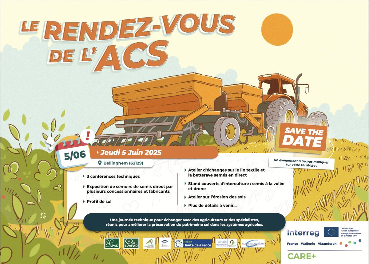 APAD_HDF's tweet photo. Les agriculteurs de l’APAD 62 ont le plaisir de vous inviter à une journée technique dédiée à la préservtion des sols, qui se tiendra le jeudi 5 juin 2025 à Bellinghem (62129).

📍 Jeudi 5 juin 2025 à Bellinghem (62129)

 https://t.co/x0GsBFip11 https://t.co/otzCIZB3XE