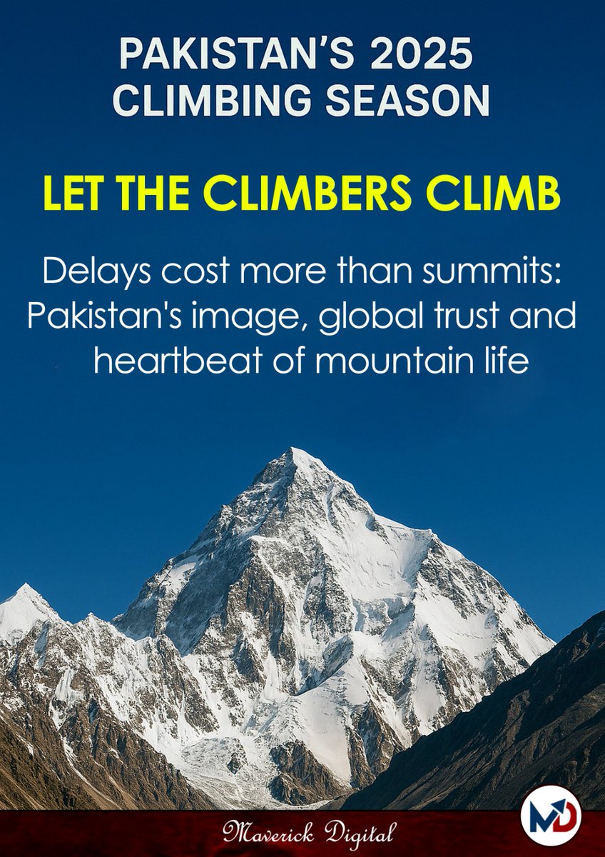 myhomeland_pk's tweet photo. غیر ملکی کوہ پیماؤں کو پرمٹ میں تاخیر — سیزن شروع ہونے کو ہے، پاکستان کا امیج داؤ پر!
حکمِ امتناعی کے باعث پرمٹ اجرا رکا ہوا ہے۔ معیشت، سیاحت اور ساکھ سب متاثر ہو سکتے ہیں۔
#LetTheClimbersClimb
#GilgitBaltistan #TourismCrisis #SupportLocalEconomy #Pakistan
#earthquake https://t.co/GQTkumDY2z