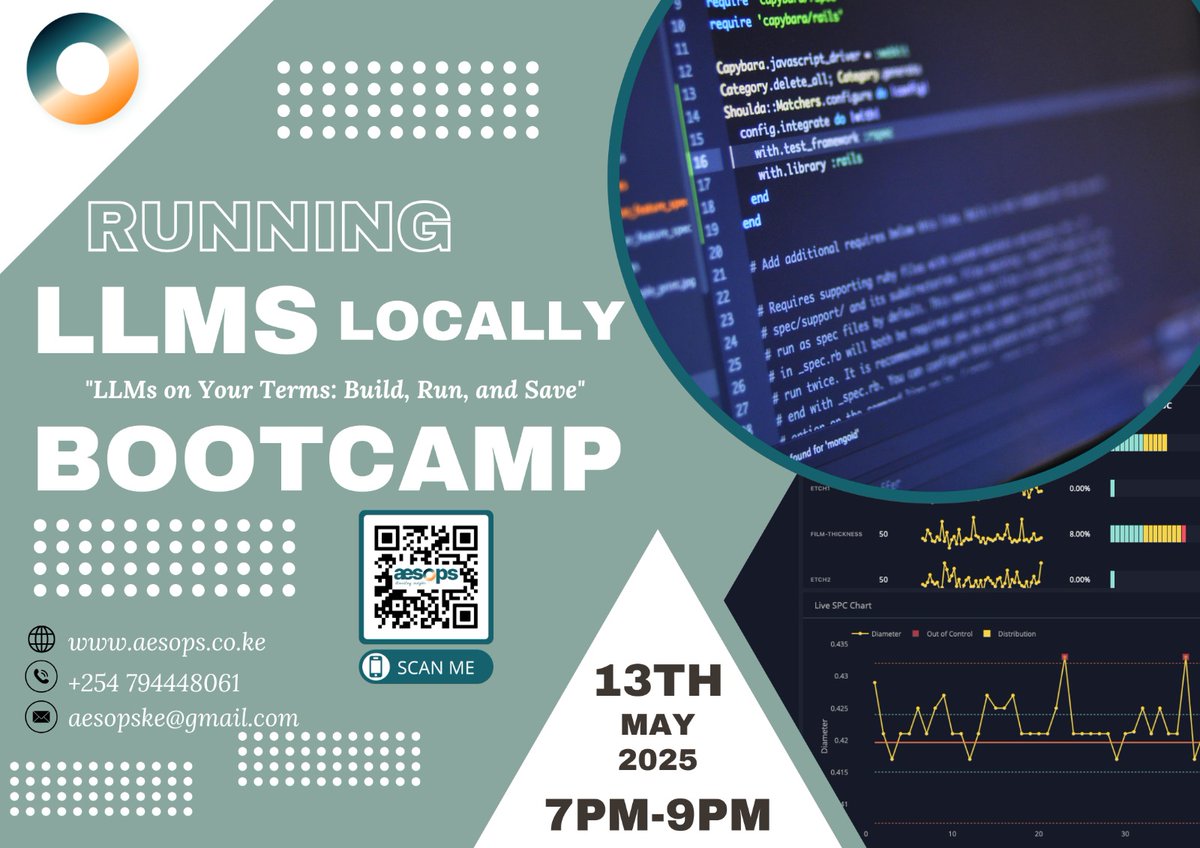 AesopsK's tweet photo. Gen z, Millennials are you ready?‼️Join our boot camp to learn basics on AI ,LLMs to be specific,to Aviator 🛩️ you towards current trends in business technology.Scan  the posta to register or use https://t.co/hQv5V8ljxZ
We look forward to help U.
#DataScientists #LLMs #OpenAIGPT https://t.co/AqhN5XYBia