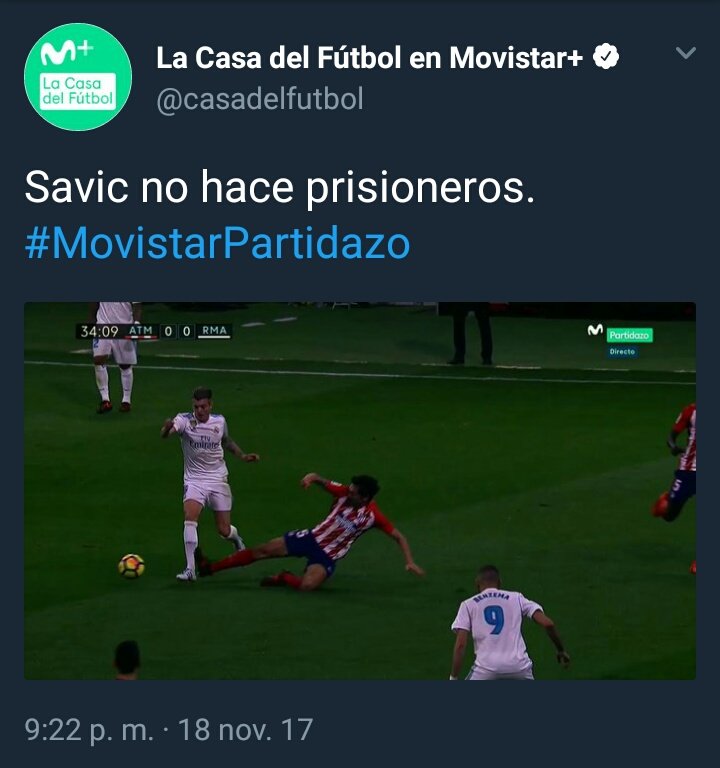 Carvaqros's tweet photo. @Reycholosimeone Si, terrible, ni lo expulsaron al carnicero.. https://t.co/p9ASo2R2PK