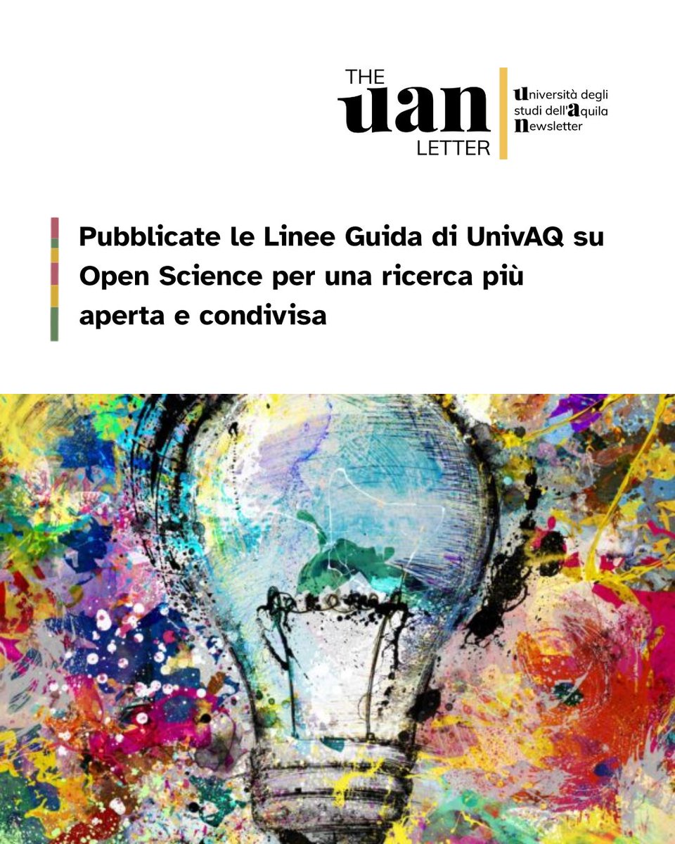 📨 𝗖𝗼𝘀𝗮 𝗰'𝗲̀ 𝘀𝘂 𝗨𝗔𝗡𝗟𝗲𝘁𝘁𝗲𝗿
Ricerche, opportunità per studentesse e studenti, aggiornamenti da eventi internazionali negli ultimi articoli pubblicati su #UANLetter e che potete leggere su 🔗 uan.univaq.it.  #univaq