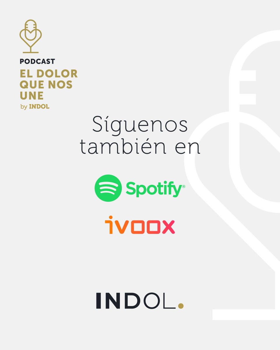 🎧 ¡Nuestro podcast El dolor que nos une ya está en Spotify e Ivoox!
Ahora podéis escucharlo en todas las plataformas!  

🟢 Spotify: open.spotify.com/show/4USJxt9JF…
🟠 Ivoox: go.ivoox.com/sq/2580795