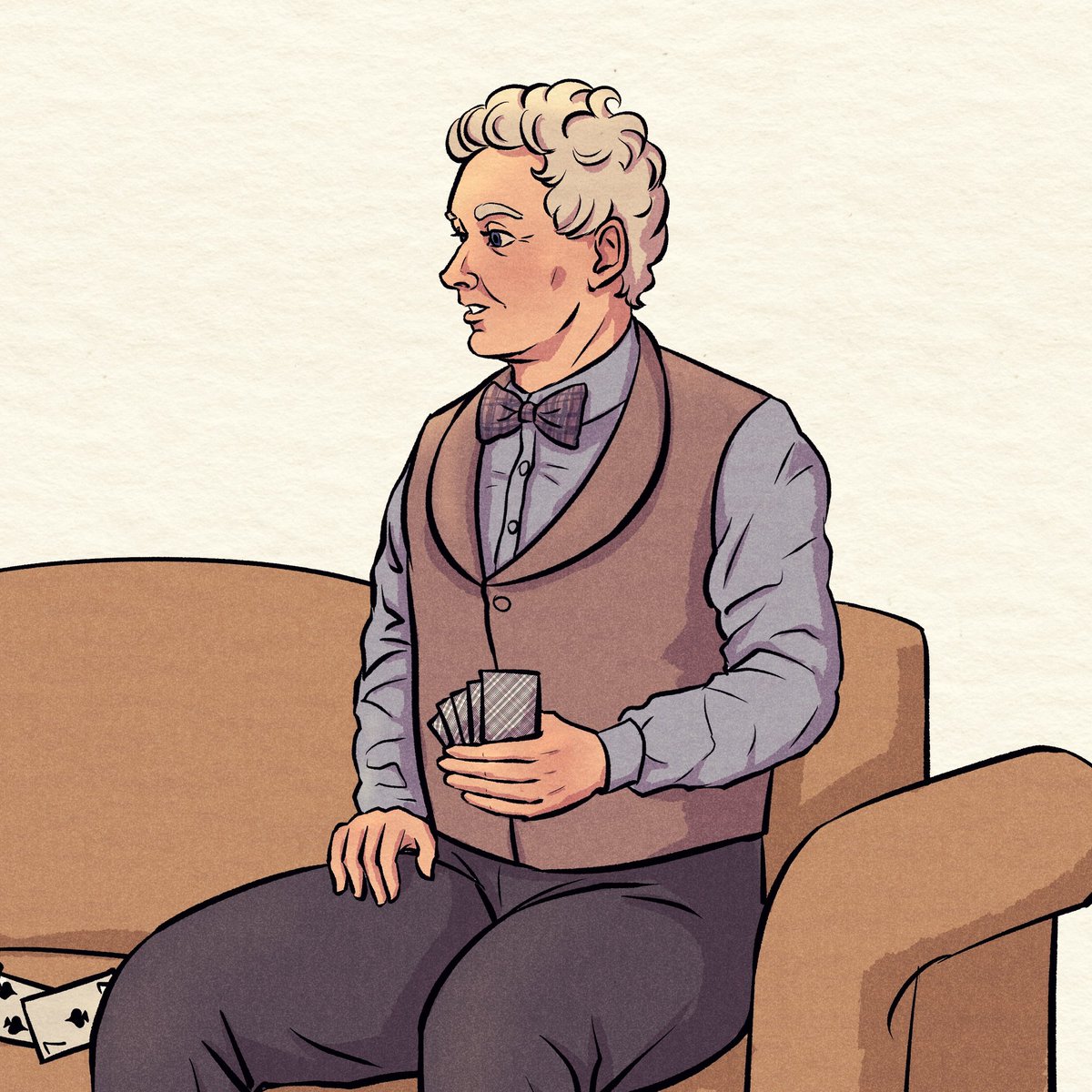 They're playing strip cards. Whoever loses takes off one piece of clothing 😈

#goodomens #goodomensfanart