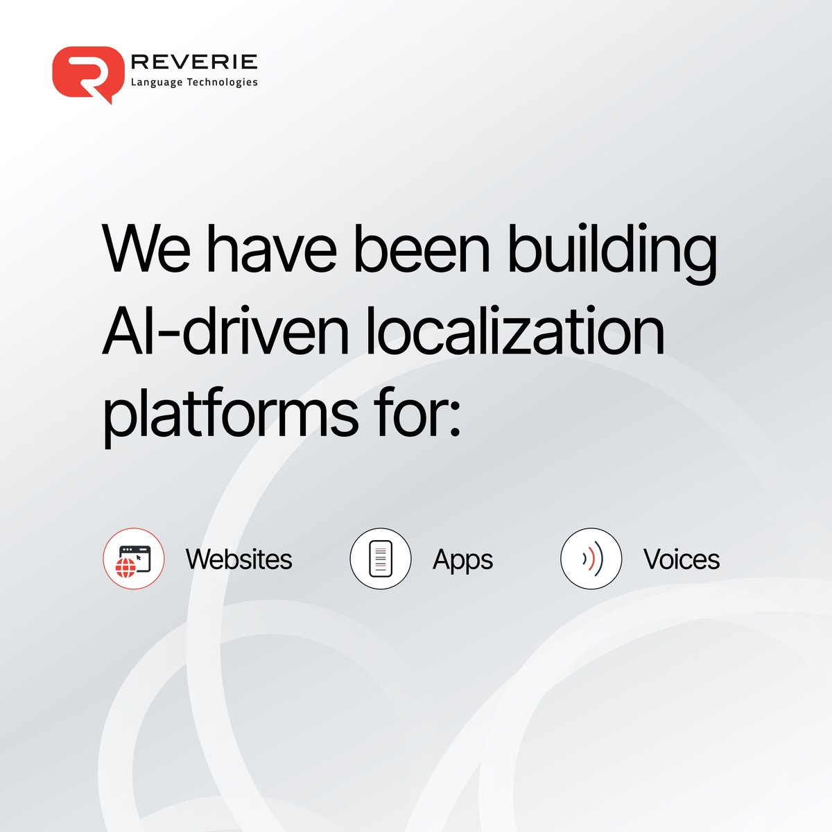ReverieTech's tweet image. Spicing up websites, flavoring apps, and giving voices a global and local glow-up. 
Because localization isn’t just translation it’s a vibe.
Whether it’s your homepage or app or voice interaction, we make it speak everyone’s language.