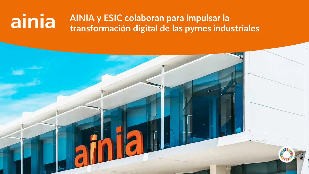 El centro tecnológico AINIA y la escuela de negocios <a href="/ESIC_University/">ESIC</a> han establecido una alianza estratégica con el objetivo de impulsar la digitalización en las pequeñas y medianas empresas industriales. Esta colaboración busca proporcionar formación especializada y
