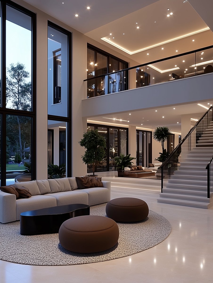 InterioorDesign's tweet image. High ceiling home