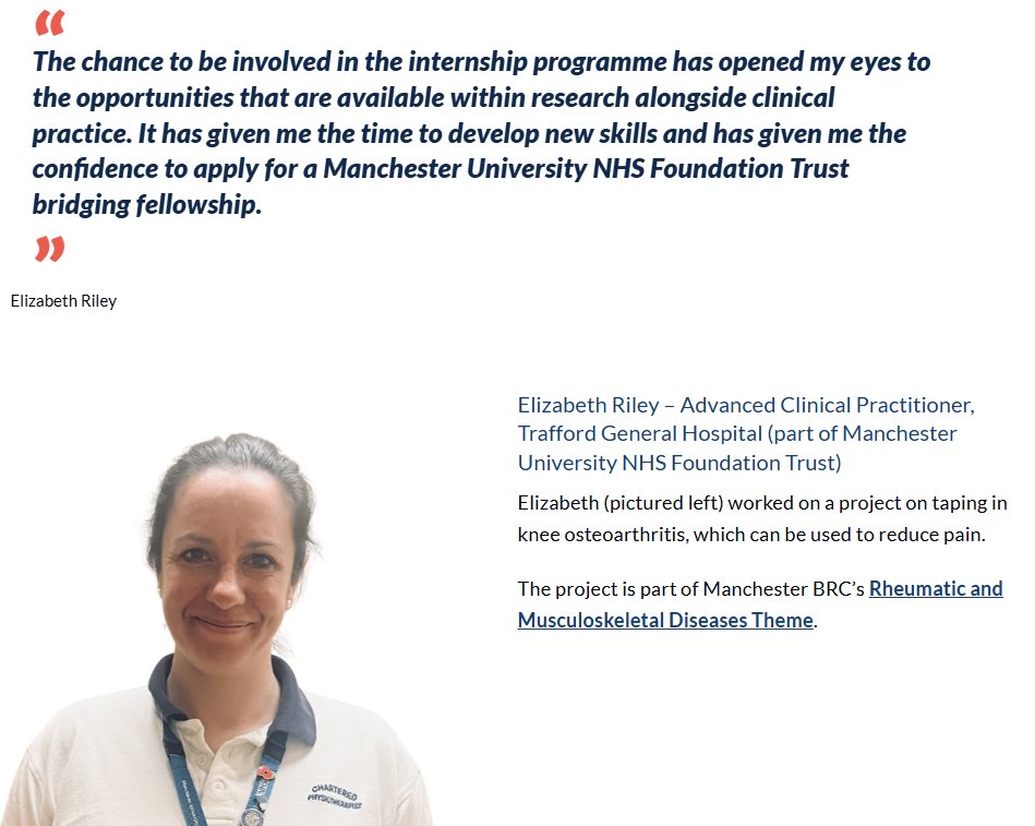 AHP's at MFT (@mft_cssahps) on Twitter photo Congratulations to Elizabeth Riley on completion of the NIHR BRC healthcare professional placement scheme <a href="/NIHRresearch/">National Institute for Health and Care Research</a> <a href="/MFT_Research/">MFT Research and Innovation</a> <a href="/MFT_CSS/">MFT_CSS</a> Congratulations to Elizabeth Riley on completion of the NIHR BRC healthcare professional placement scheme <a href="/NIHRresearch/">National Institute for Health and Care Research</a> <a href="/MFT_Research/">MFT Research and Innovation</a> <a href="/MFT_CSS/">MFT_CSS</a>