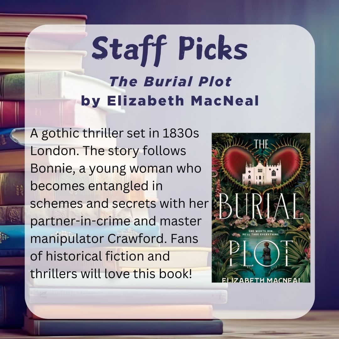 Galway City Library (@galwaycitylib) on Twitter photo STAFF PICKS! Anne recommends 'The Burial Plot' by Elizabeth MacNeal.
#StaffPicks #RecommendedReads #ReadingForFun #AtYourLibrary
<a href="/GalwayCoCo/">Galway County Council</a> <a href="/GalwayCityCo/">Galway City Council</a> STAFF PICKS! Anne recommends 'The Burial Plot' by Elizabeth MacNeal.
#StaffPicks #RecommendedReads #ReadingForFun #AtYourLibrary
<a href="/GalwayCoCo/">Galway County Council</a> <a href="/GalwayCityCo/">Galway City Council</a>