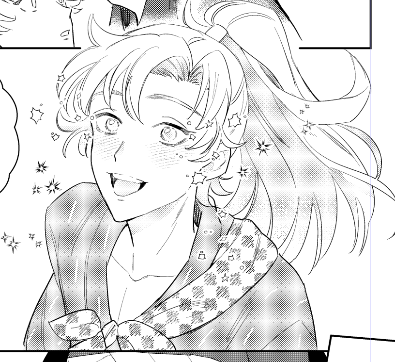 少女漫画みたいな雑伊描いてる 