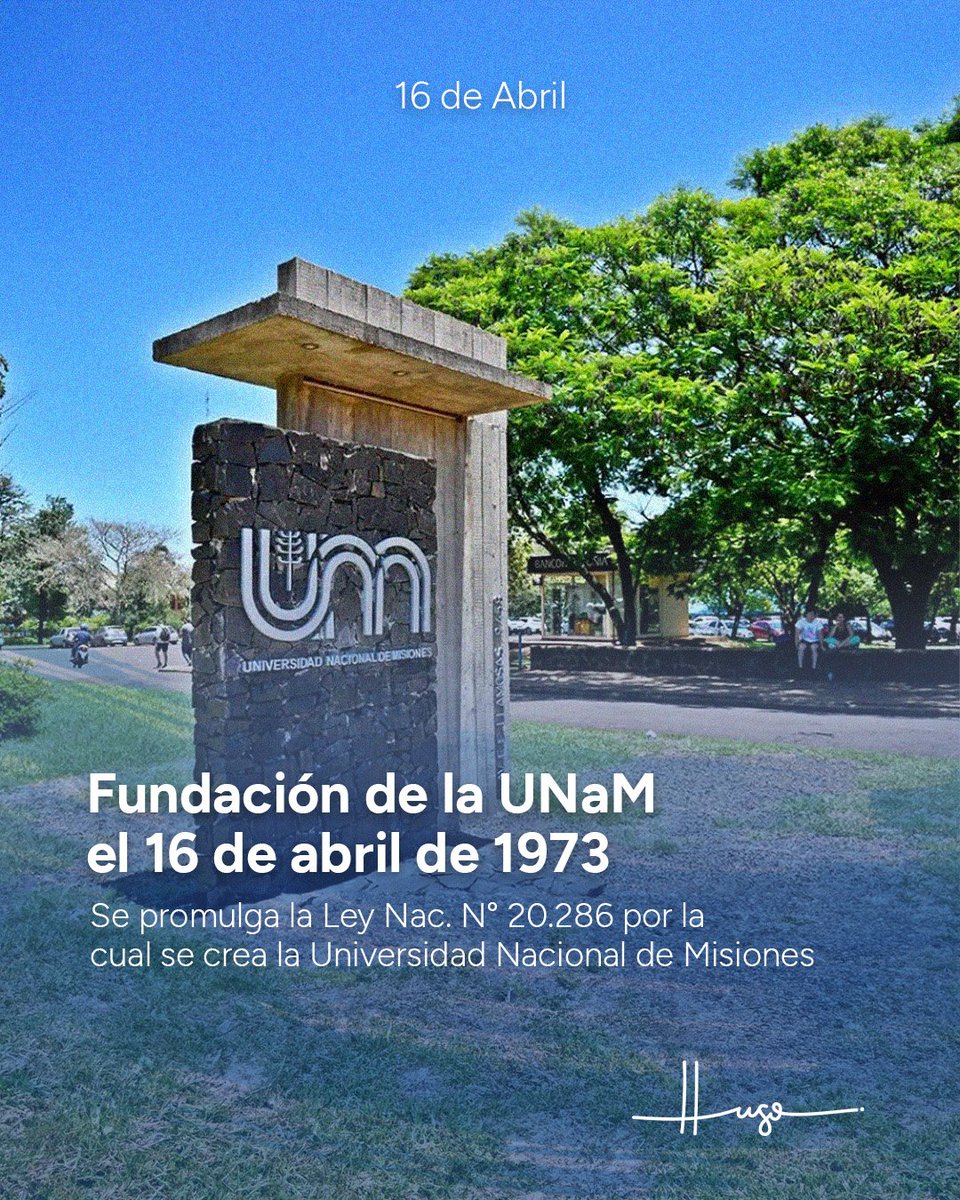 ¡Felices 52 años a la querida <a href="/un_misiones/">UNaM</a>! Y a todos los docentes y estudiantes que durante estos años enseñaron, aprendieron y se formaron en nuestra querida Casa de Estudios. Gracias a toda la comunidad universitaria por estos años de enseñanza.
